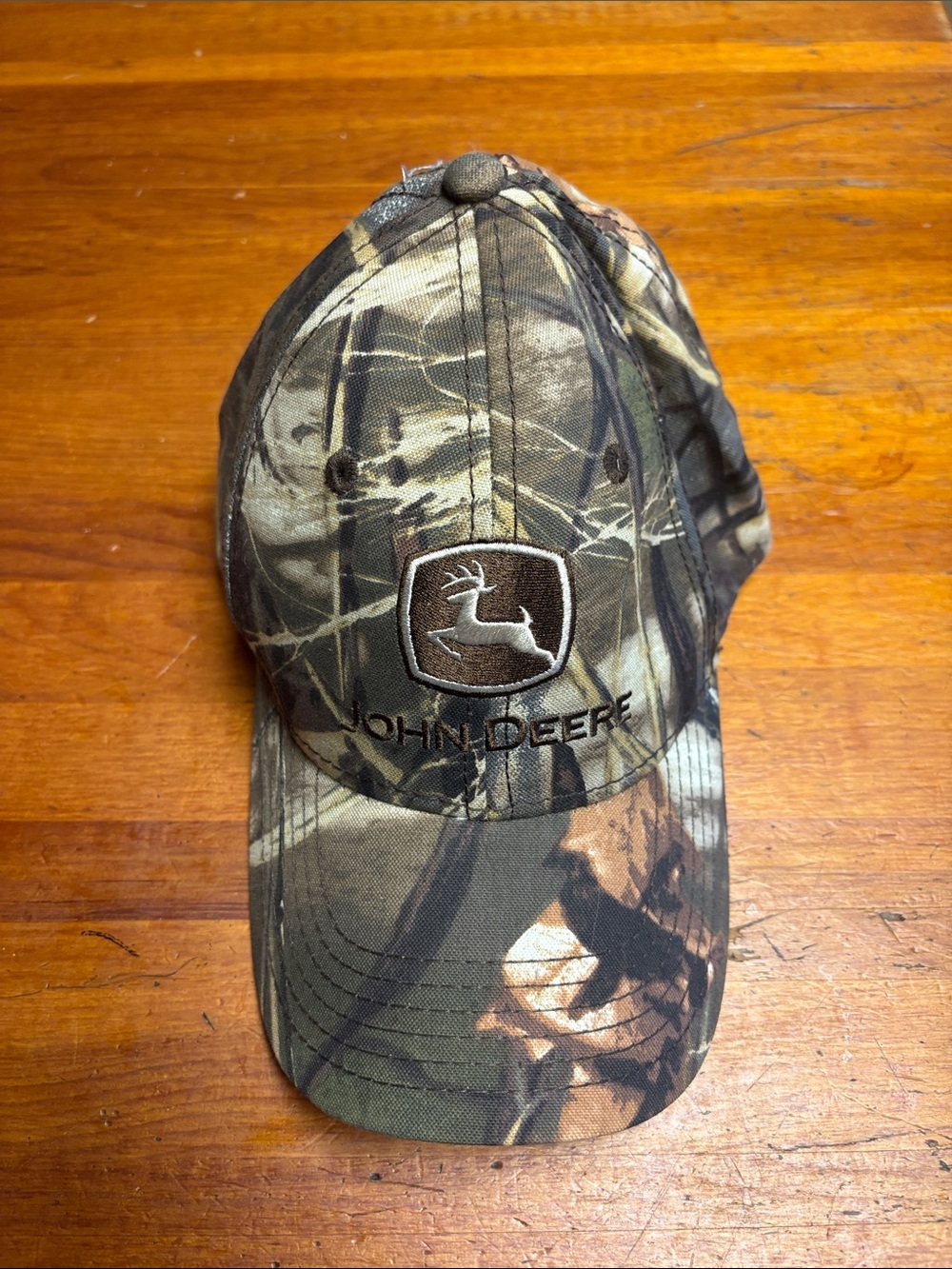 John Deere Realtree Camo Cap with Embroidered Logo - Green/Brown/Tan